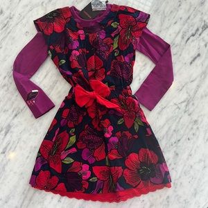 New Catamini Layered Floral Girls Dress